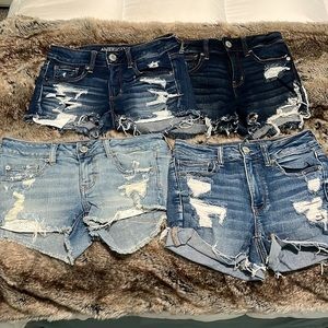 American Eagle distressed shorts bundle- all size 4.
